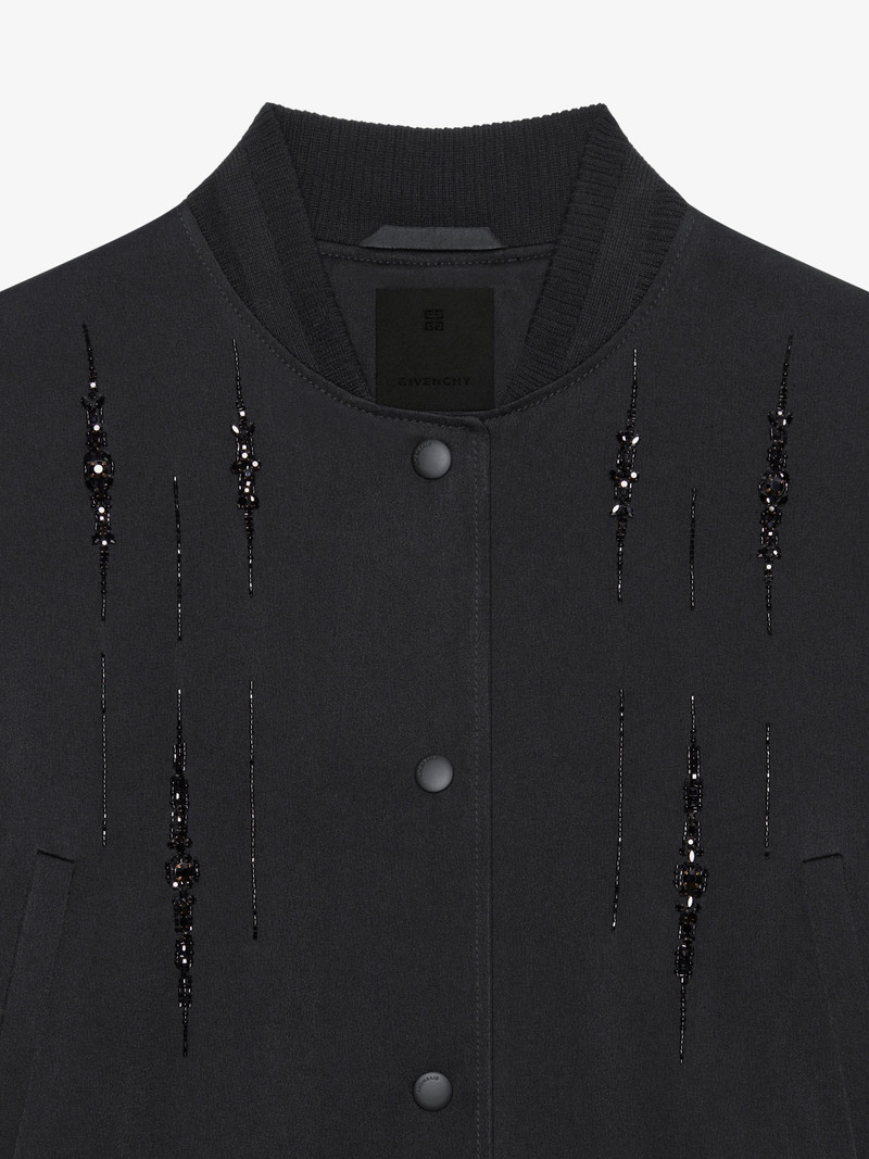 VARSITY JACKET IN SATIN WITH CRYSTALS 5