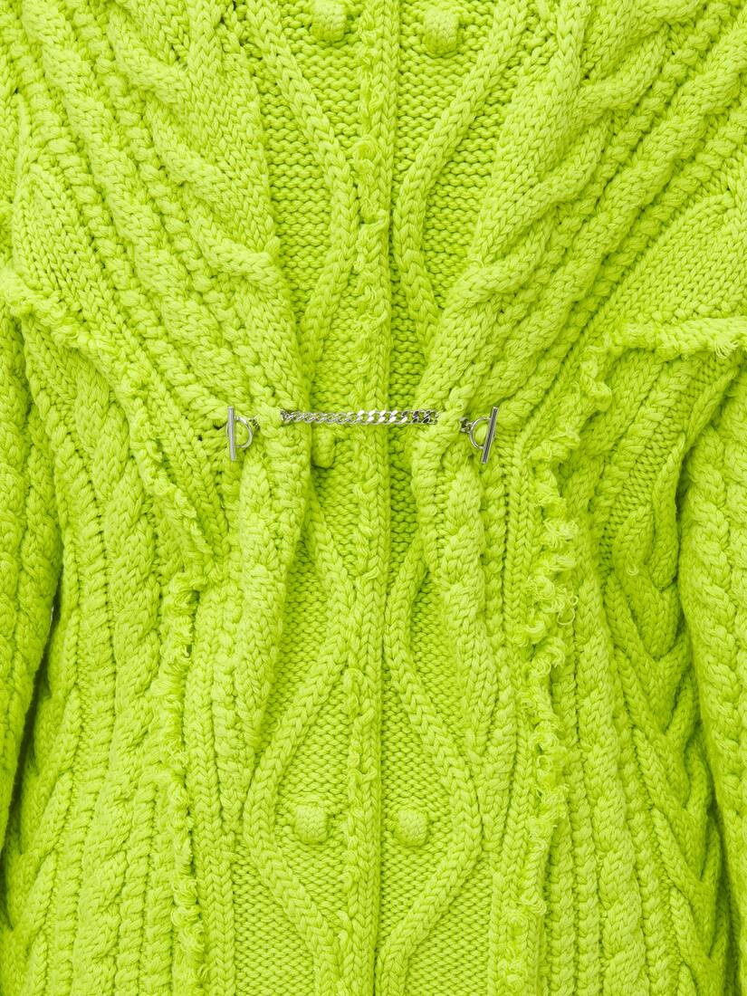 Oversized Cable Knit Cardigan - 6