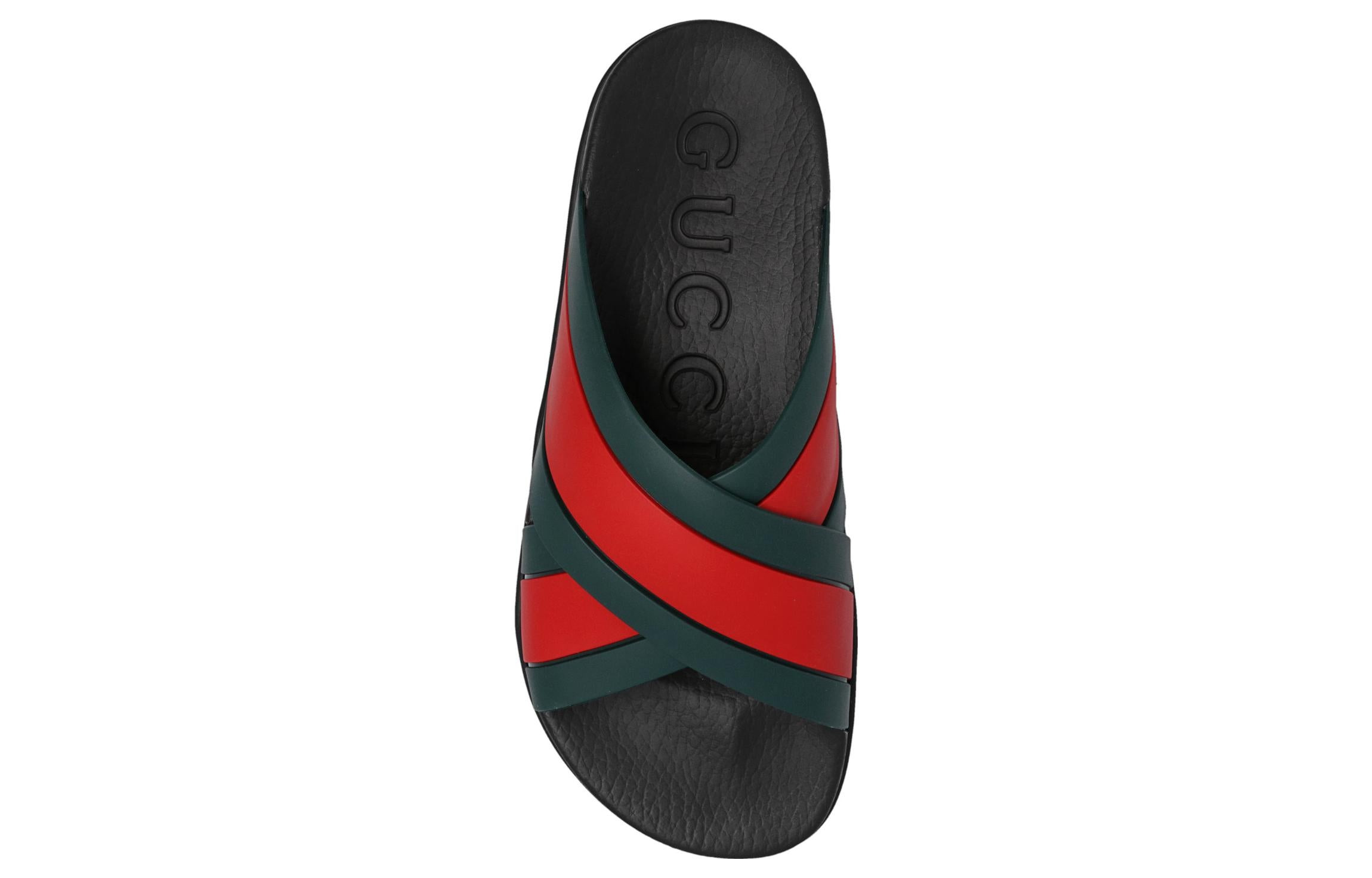 (WMNS) Gucci Slide Web Stripe 'Black' 627820-J8700-8460 - 5