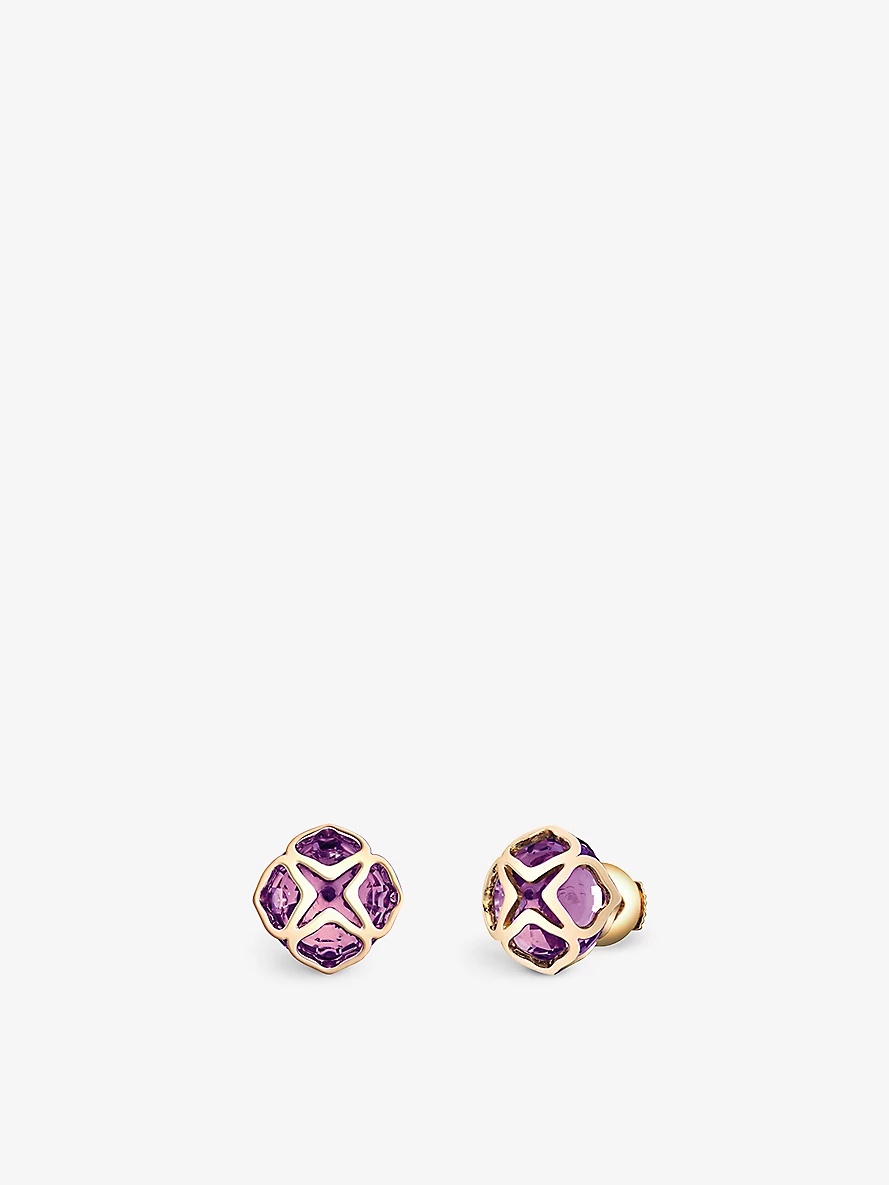 IMPERIALE 18ct rose-gold and amethyst earrings - 4