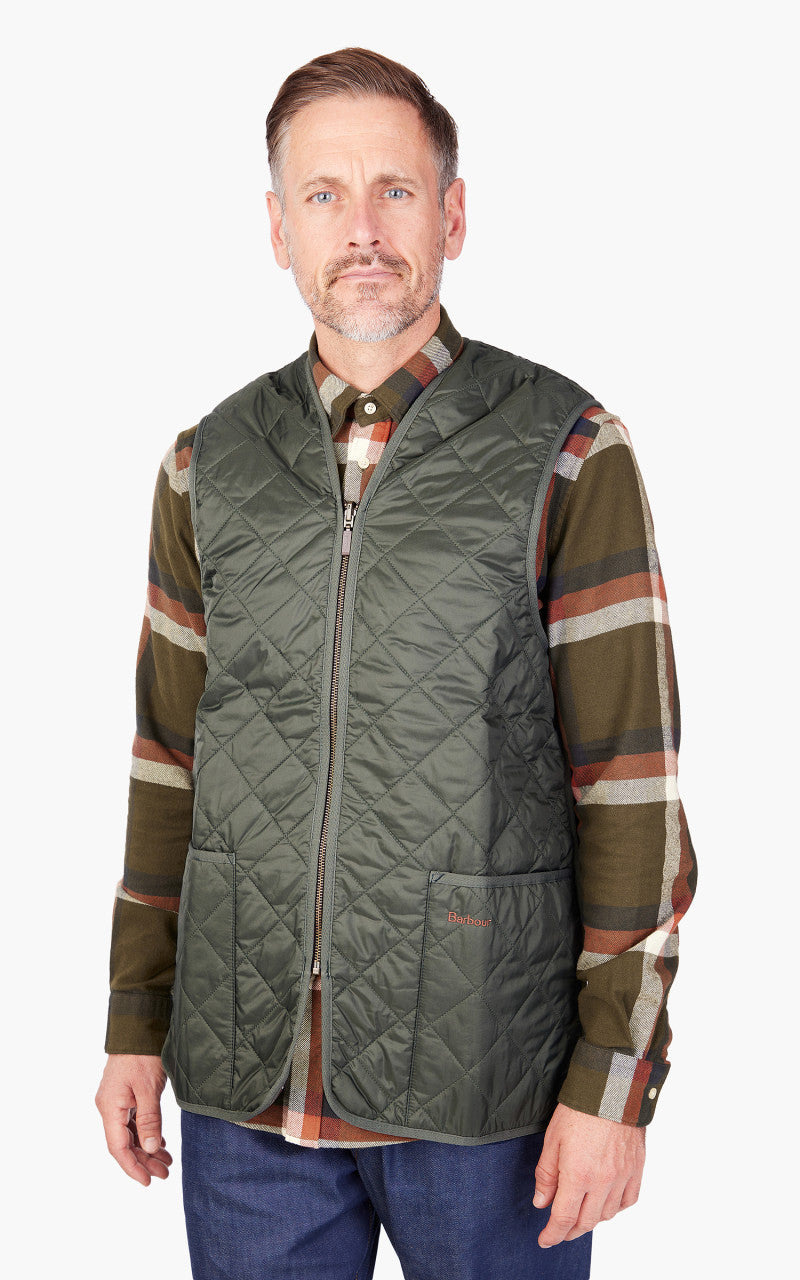 QUILTED ZIP LINER OLIVE - 4