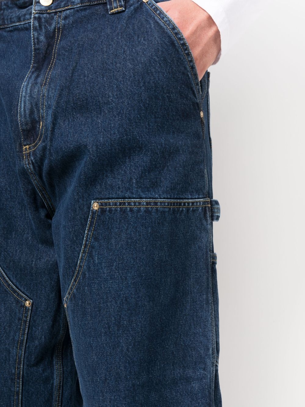 Nash DKlow-rise panelled wide-leg jeans - 5
