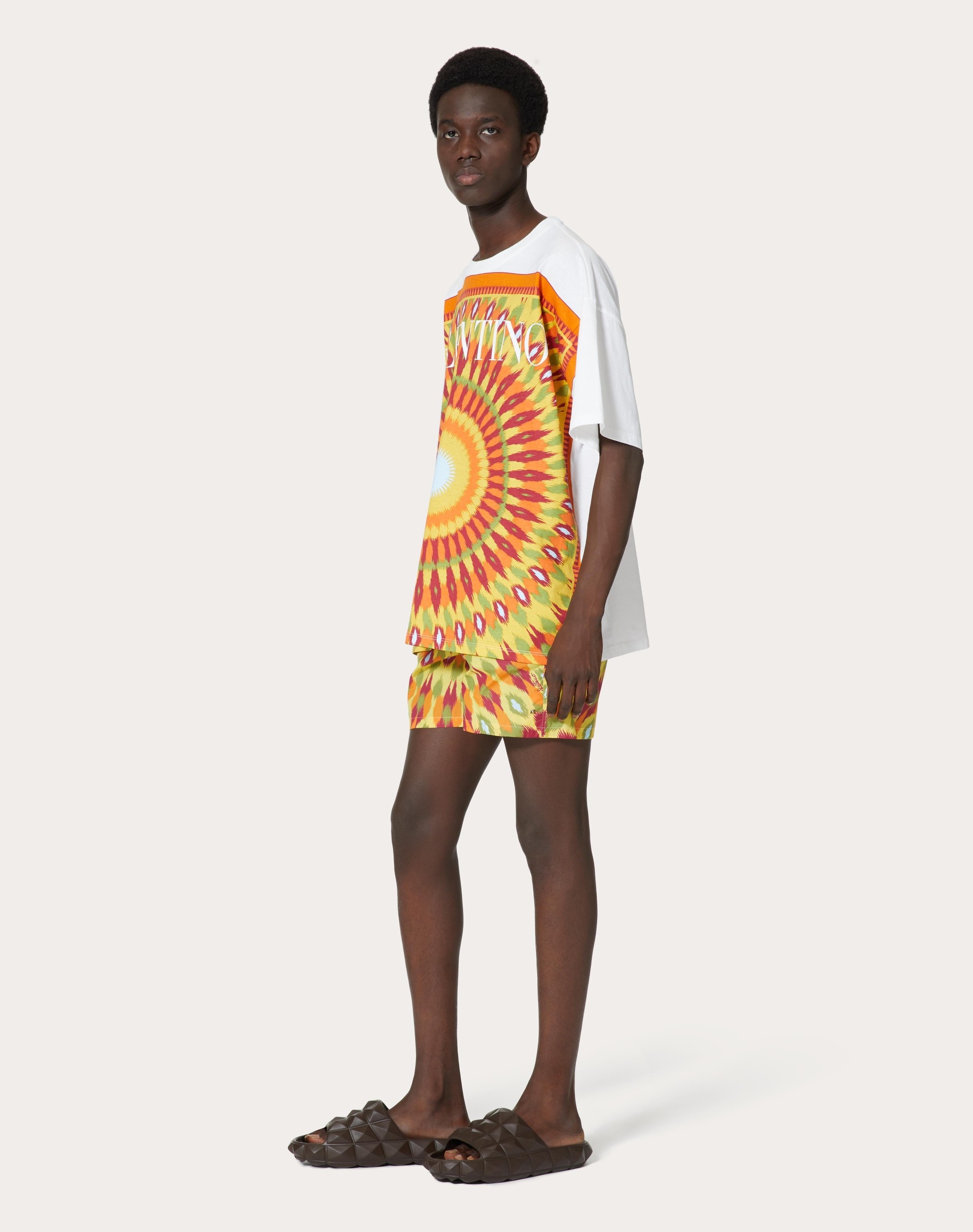 ROUND RAIN PRINT NYLON SWIMSUIT - 2