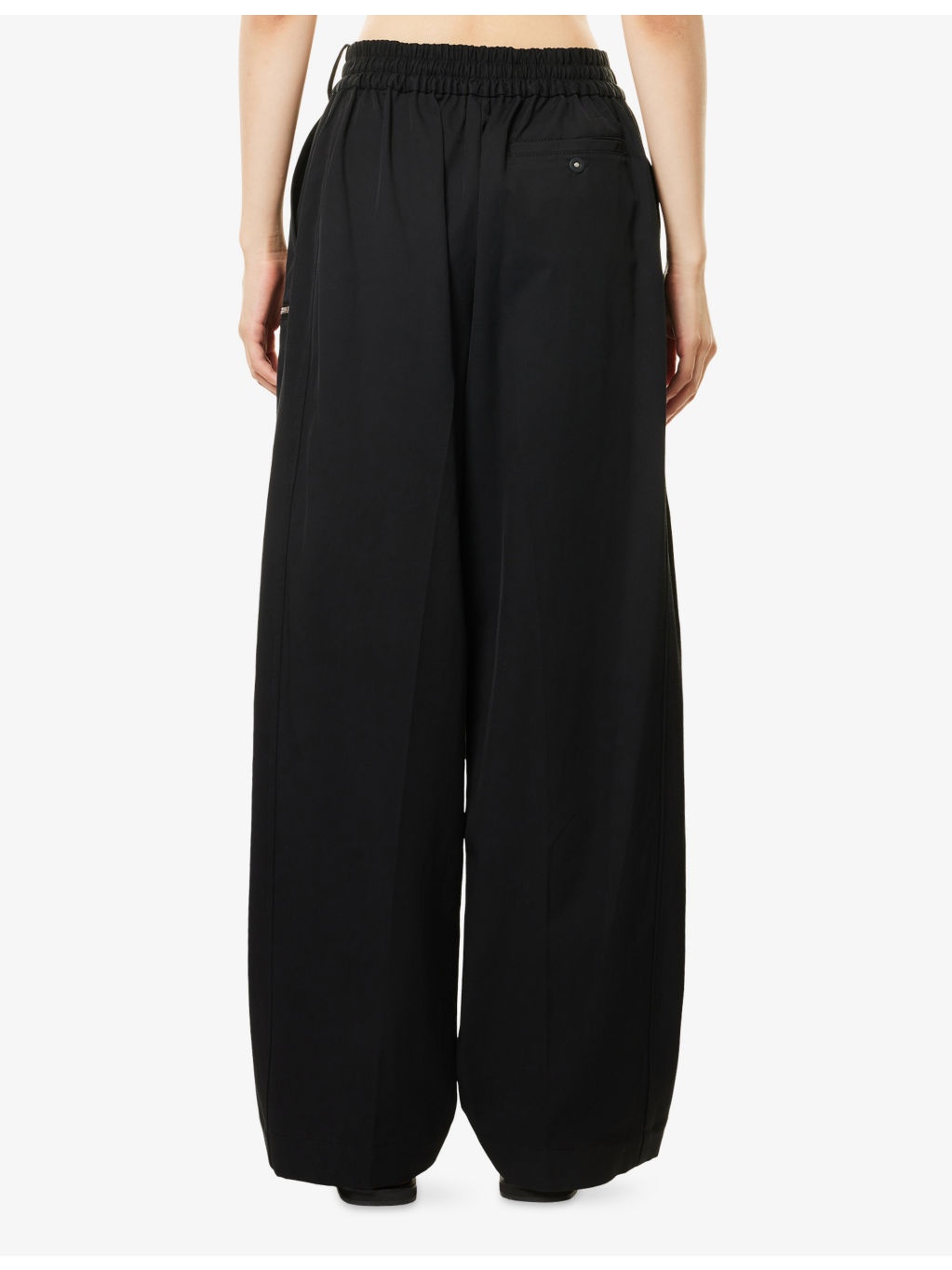 Wide-Leg Zipper Cotton-Blend Trousers - 4