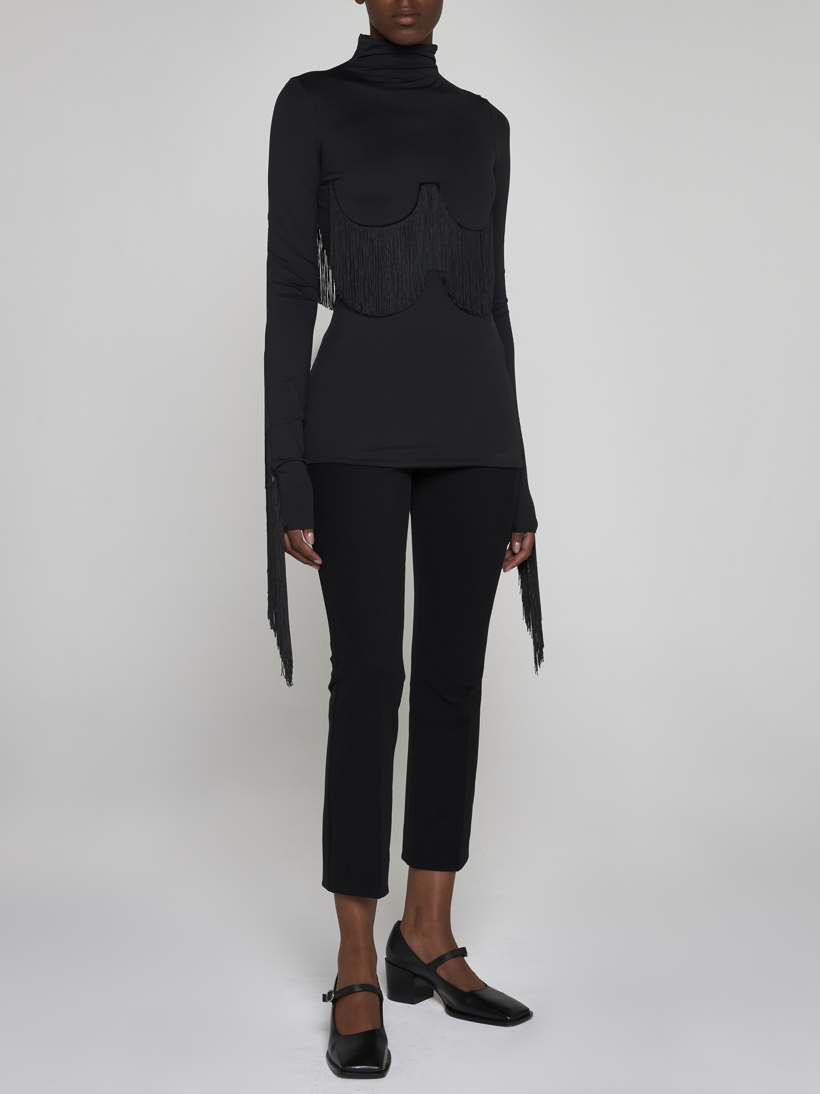 Wien fringed turtleneck - 2