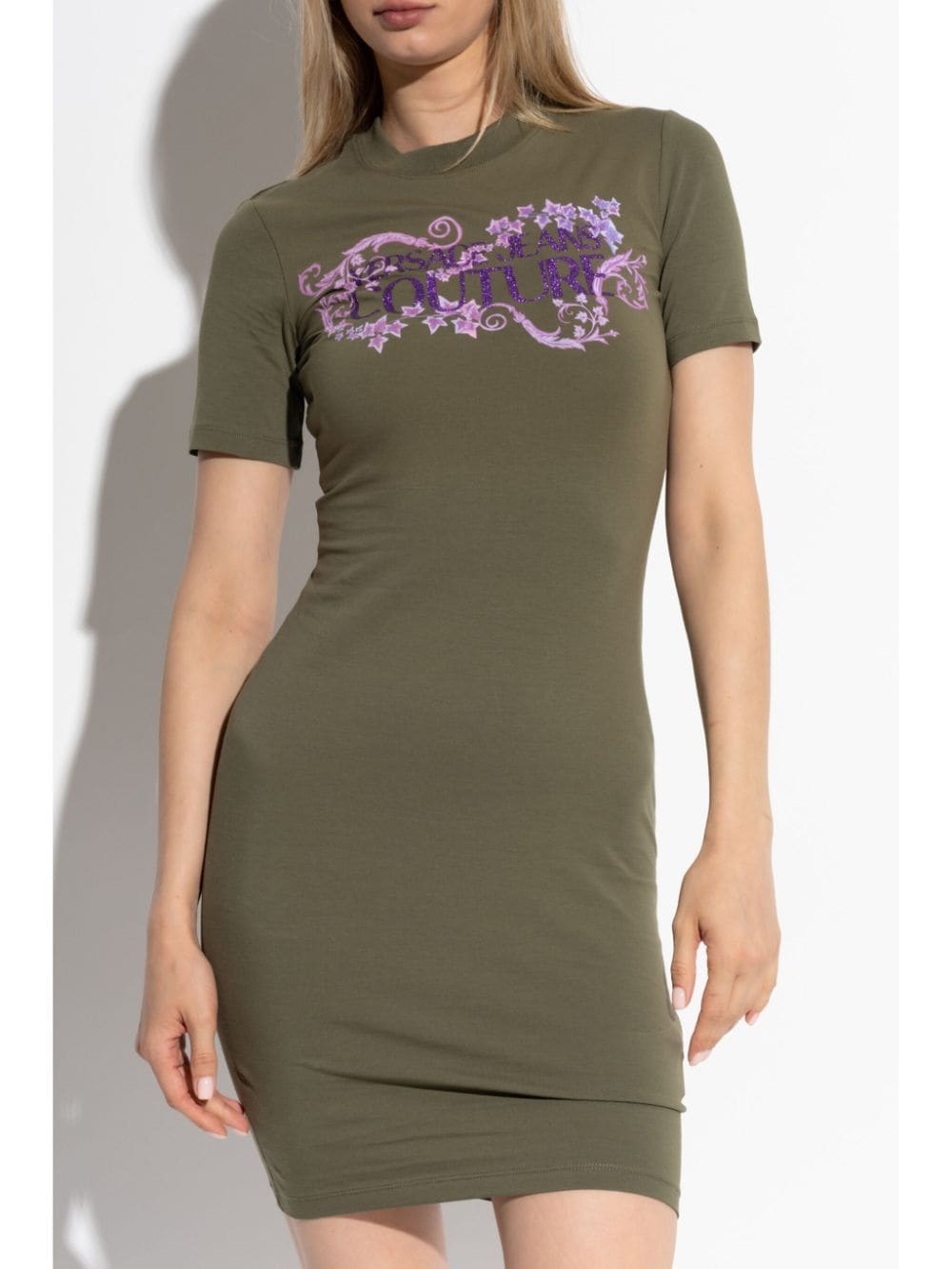 logo-print T-shirt dress - 3