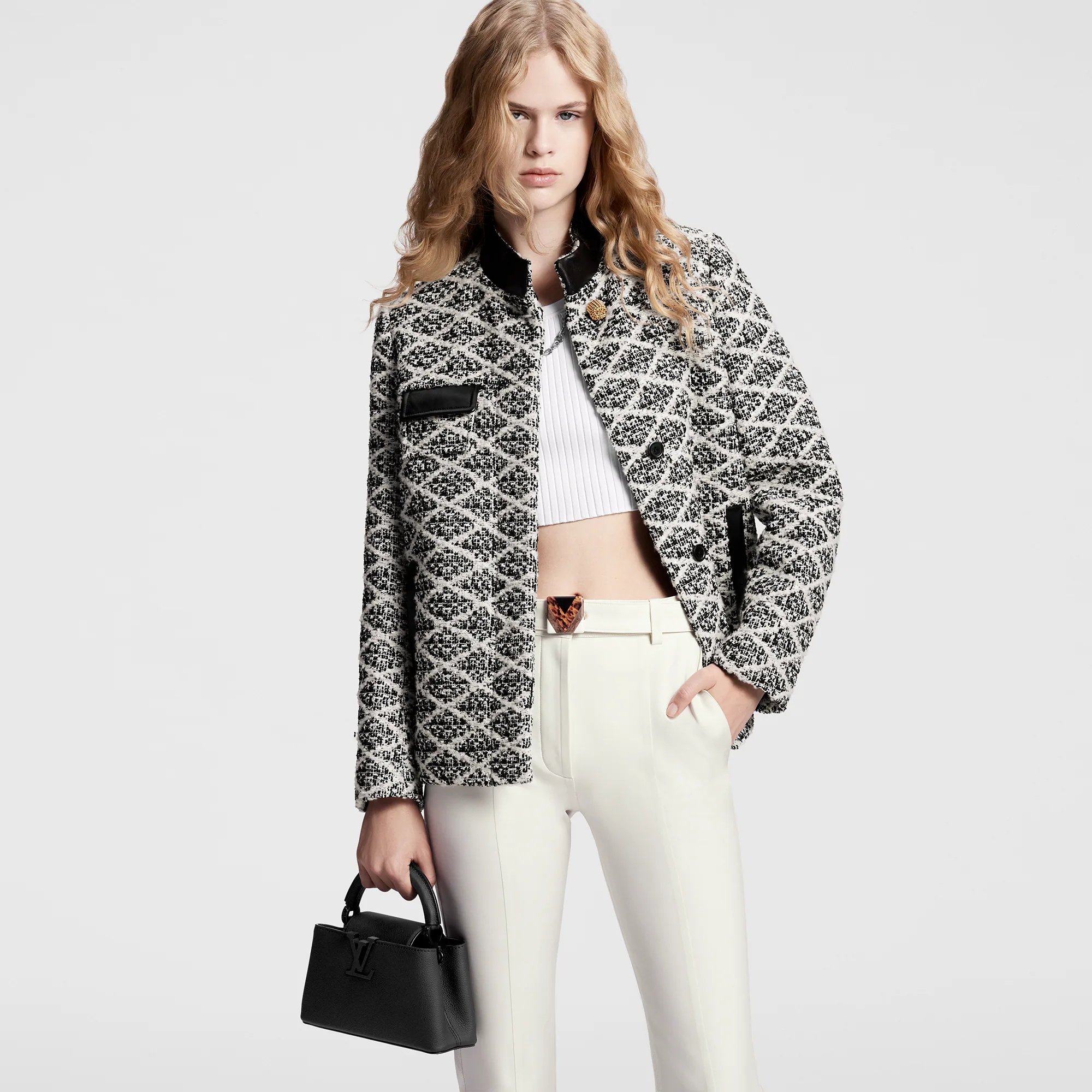 V Buckle Fitted Pants - 5