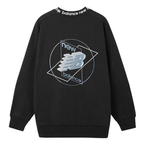 New Balance Graphic Print Sweatshirt 'Black White' AMT04365-BK - 2