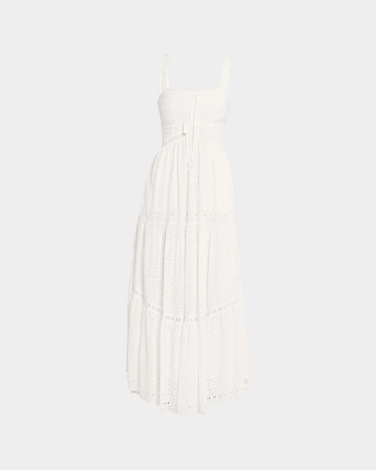 Constance Sleeveless Cotton Eyelet Maxi Dress - 1