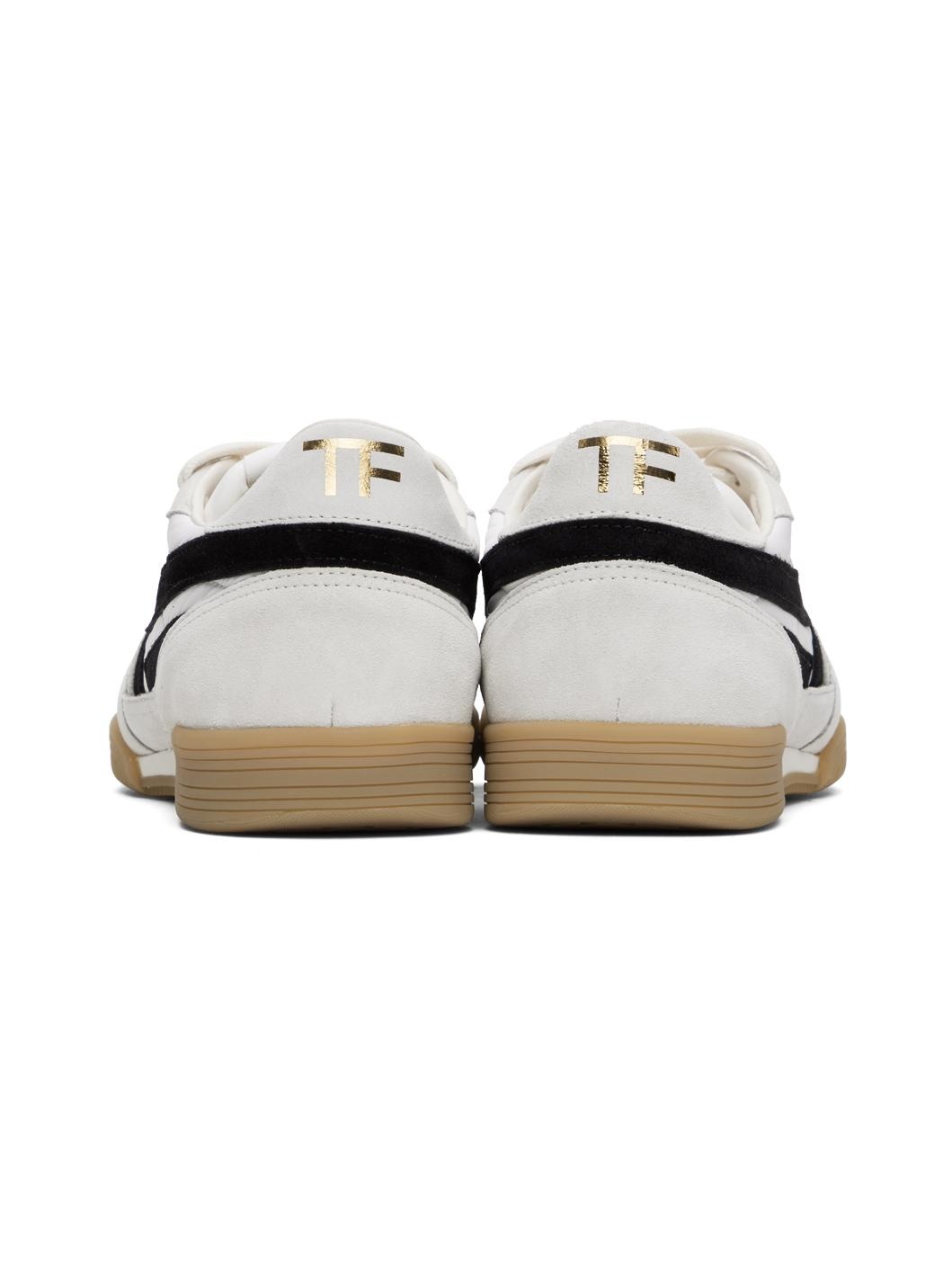 White & Black Suede Jackson Sneakers - 2