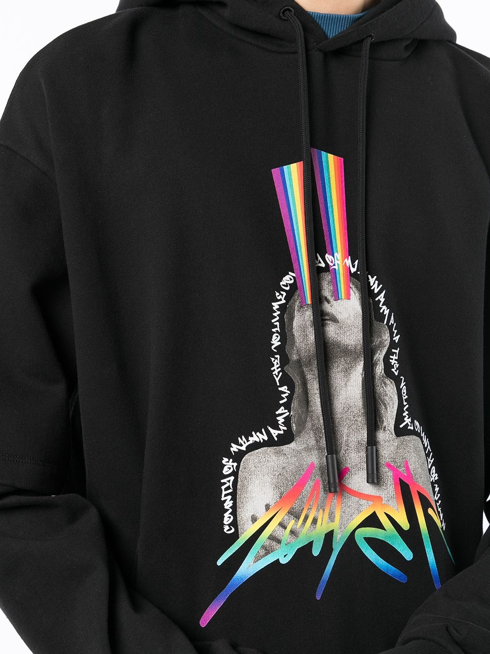 graphic-print layered hoodie - 5