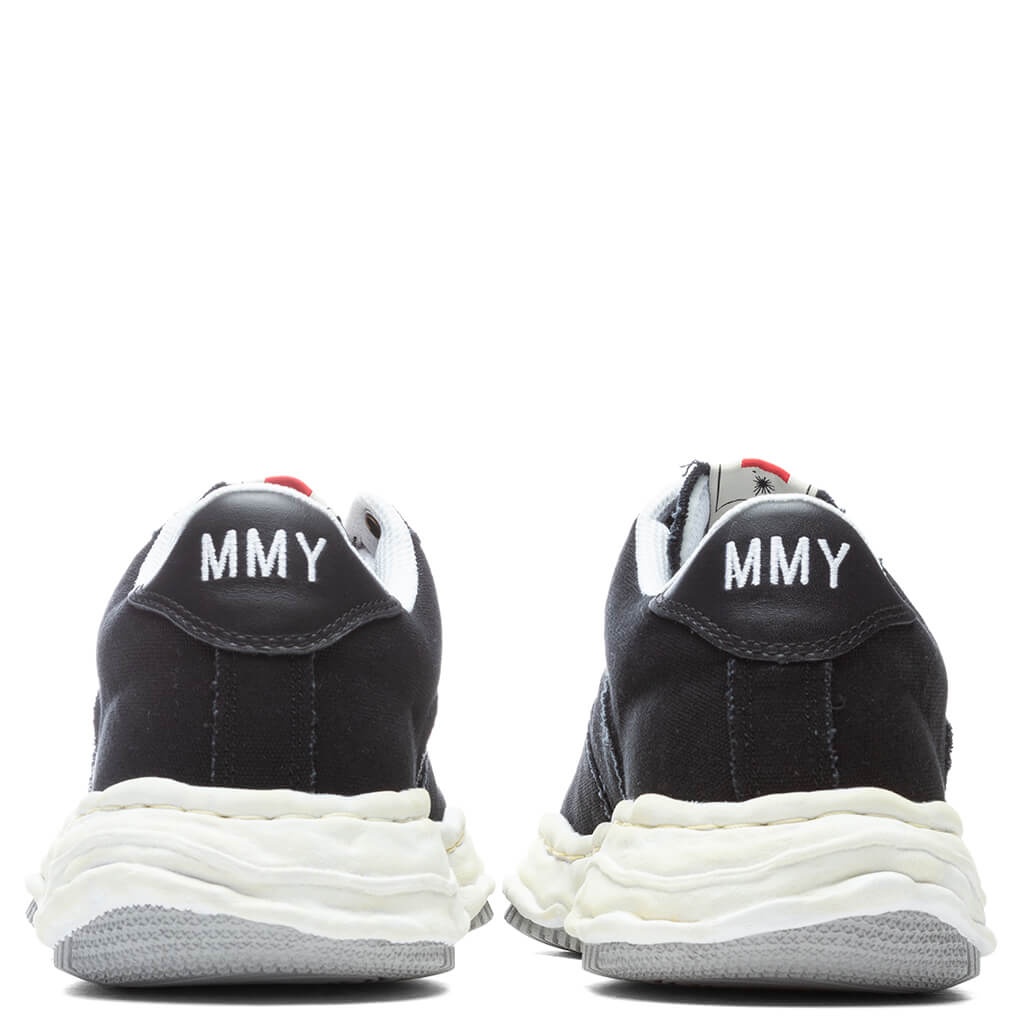 MAISON MIHARA YASUHIRO WAYNE LOW OG SOLE WASHED CANVAS SNEAKER - BLACK - 4