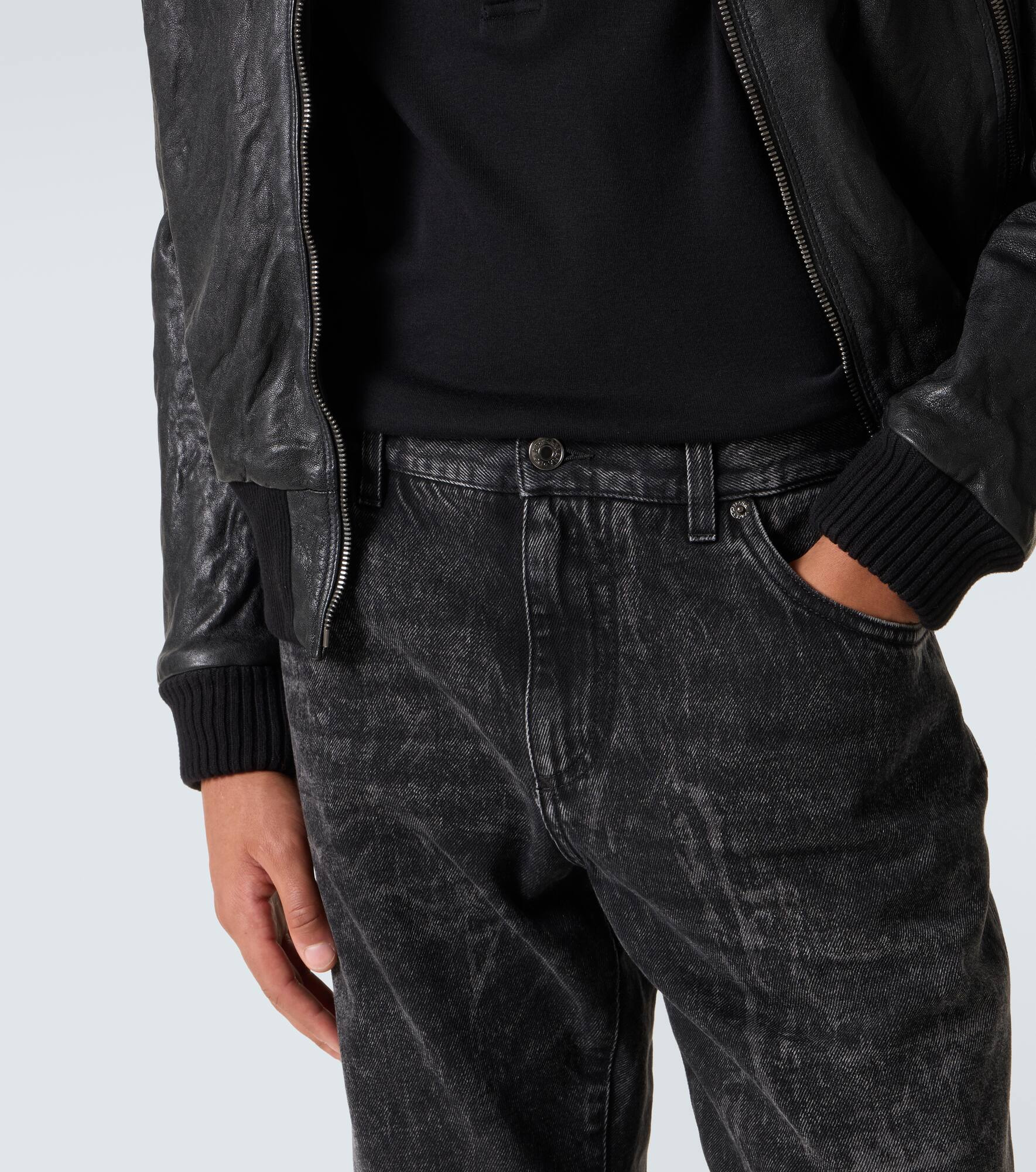 Mid-rise straight jeans - 5