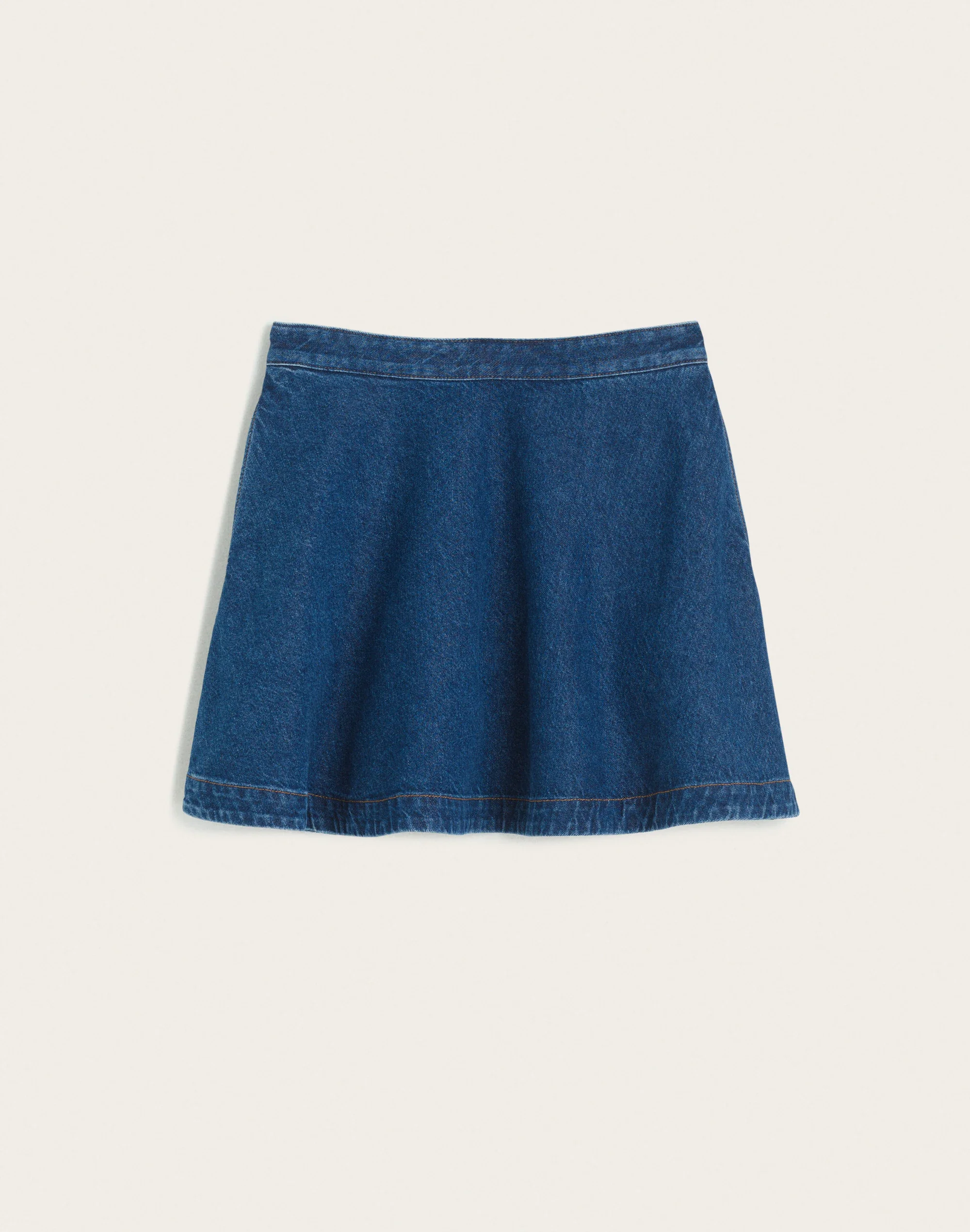 Flounce Mini Skirt in Airy Denim - 1