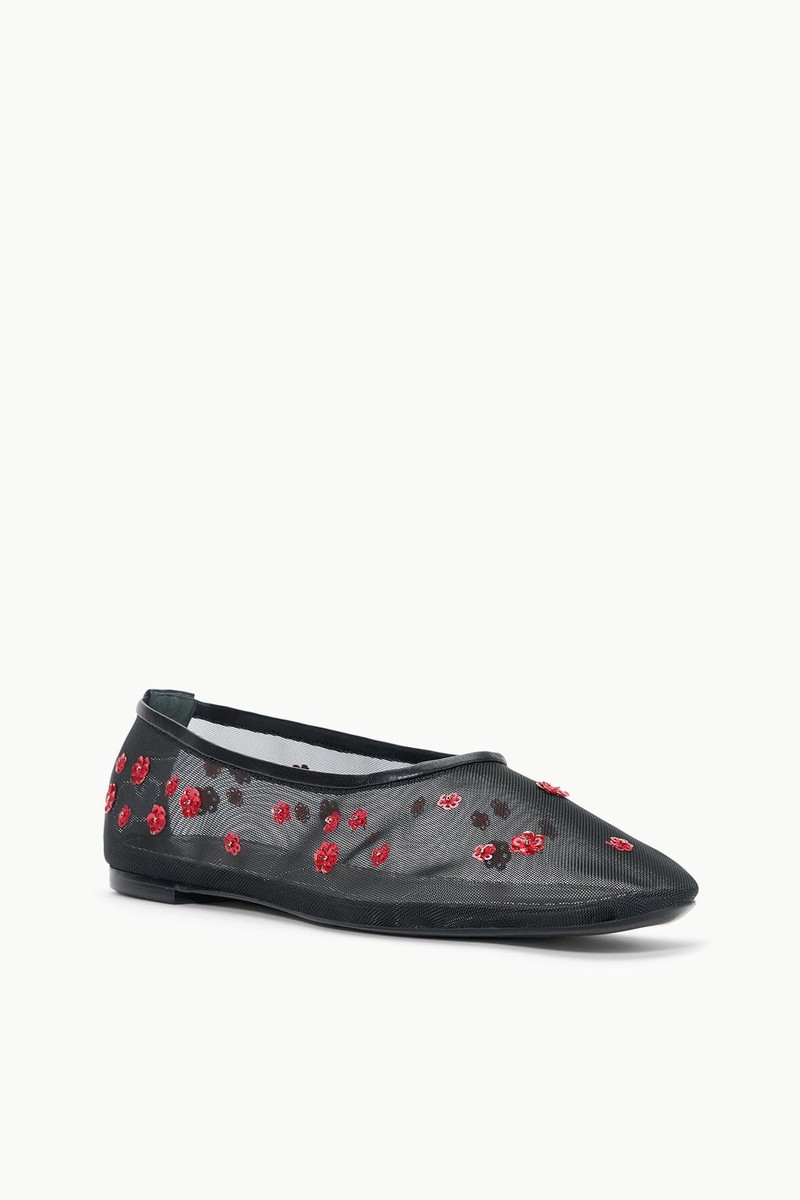 STAUD ALBA BALLET FLAT POPPY 3