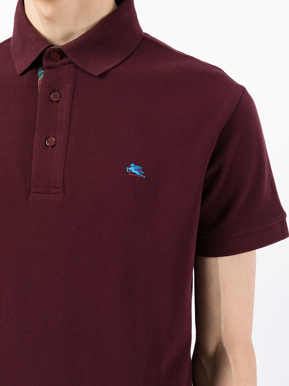 embroidered-logo polo shirt - 5