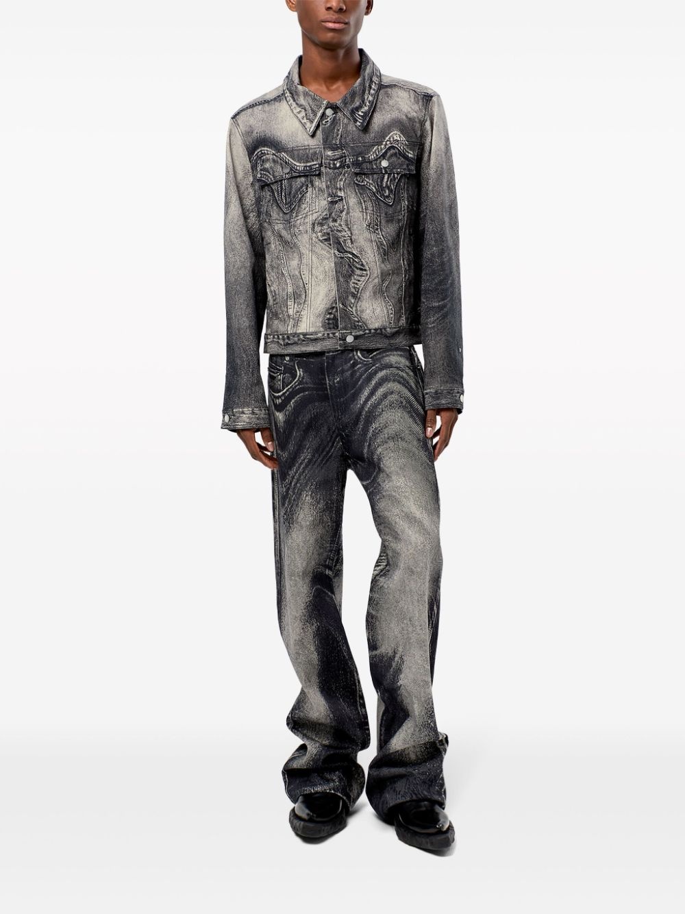 abstract-pattern jeans - 5