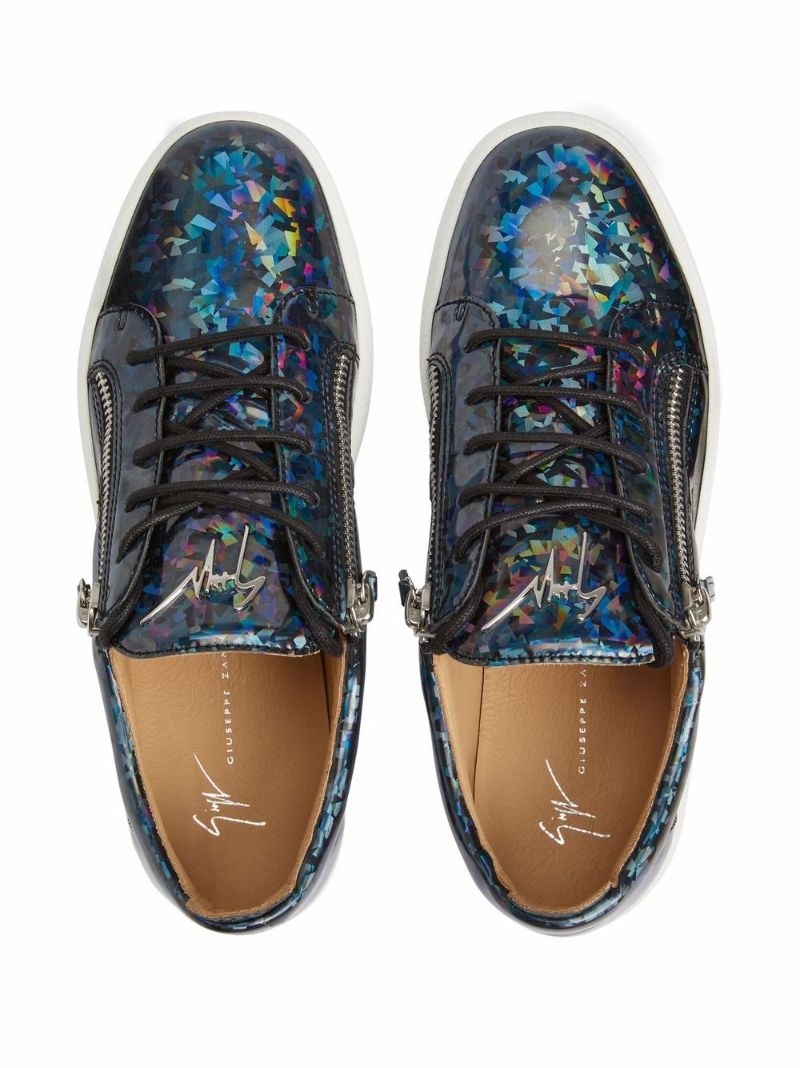 Frankie foil low-top sneakers - 4