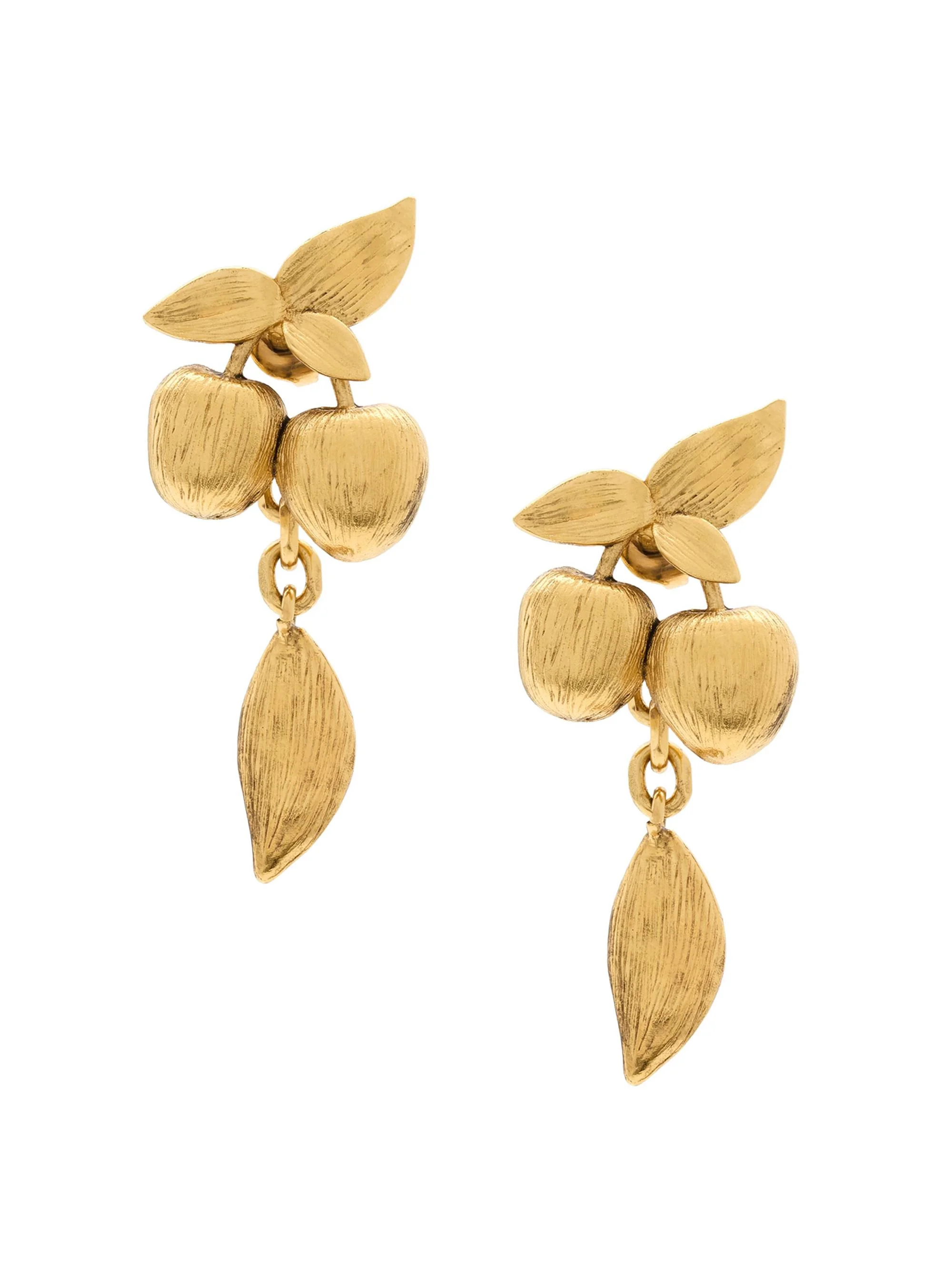 Women's Cherry Earrings in Metal - Brass Gold - 1