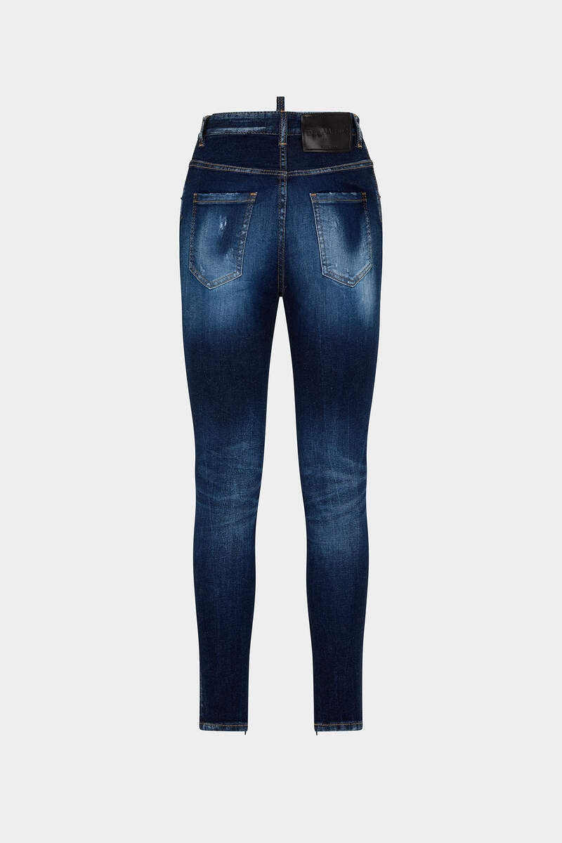 DSQUARED2 DARK CLEAN WASH HIGH WAIST TWIGGY JEANS outlook