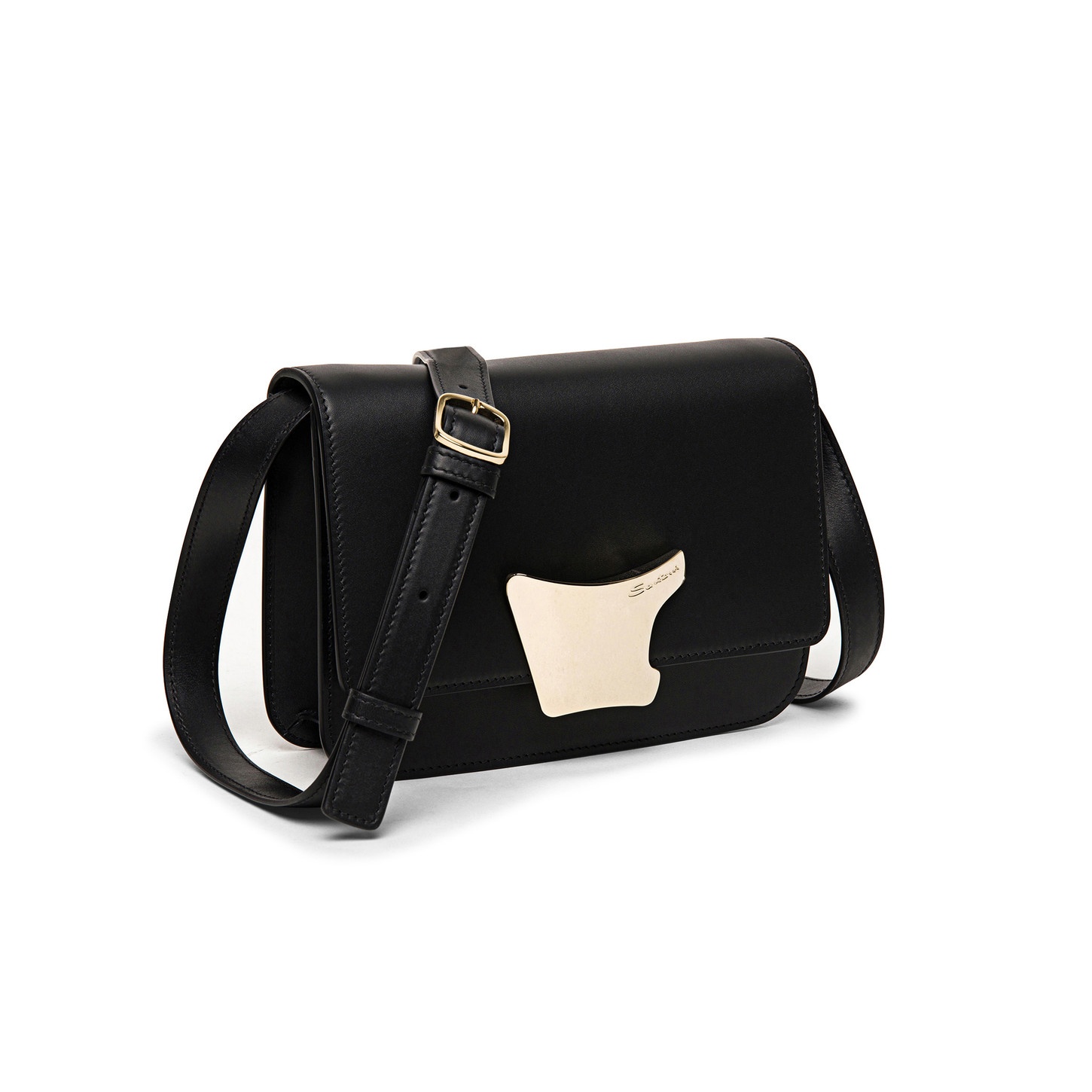 Black leather crossbody bag - 5