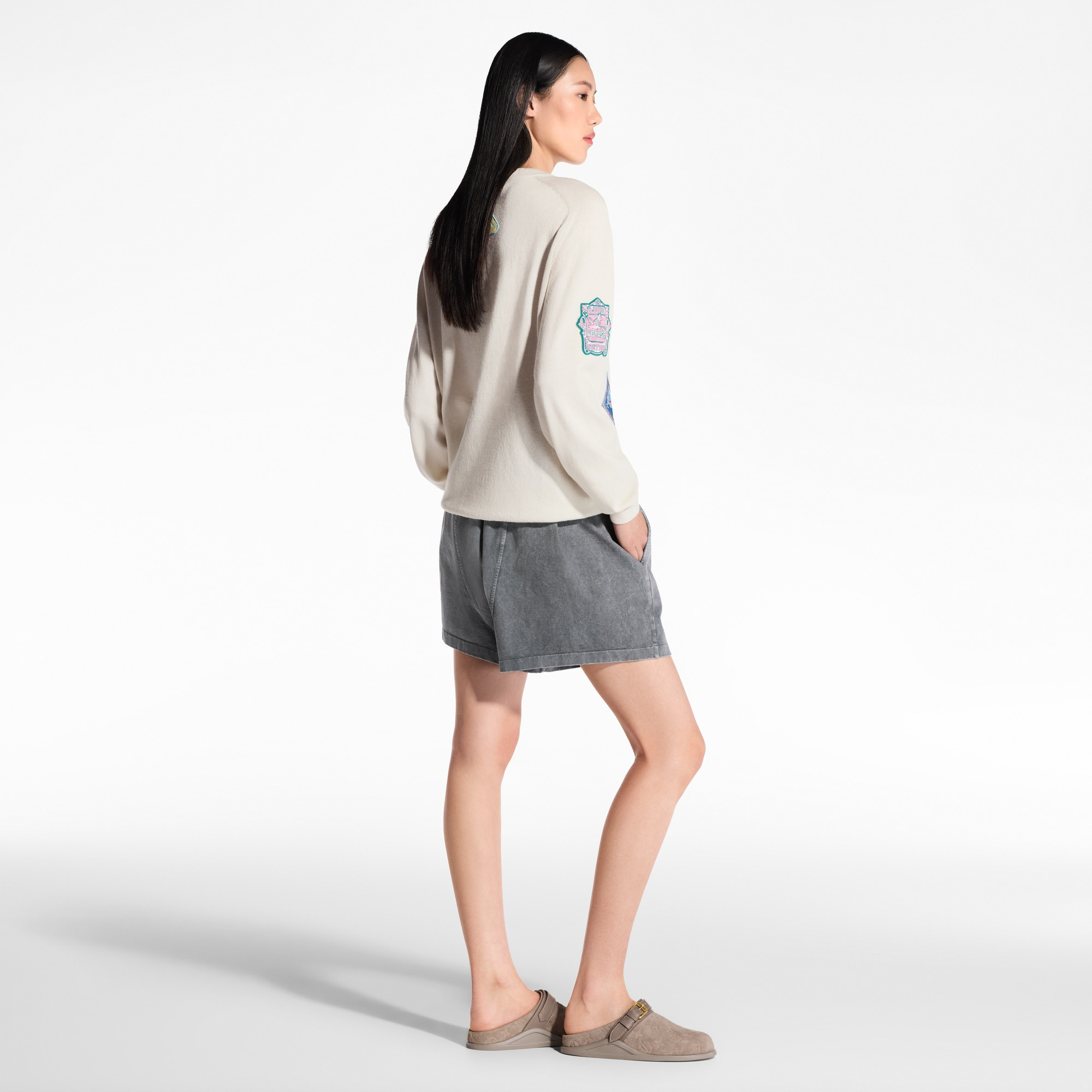 Travel Patch Cashmere Pullover - 3