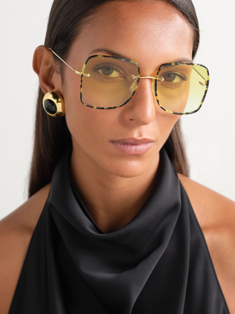 BARTON PERREIRA Sharona Round-frame Gold-tone And Tortoiseshell Acetate Sunglasses outlook
