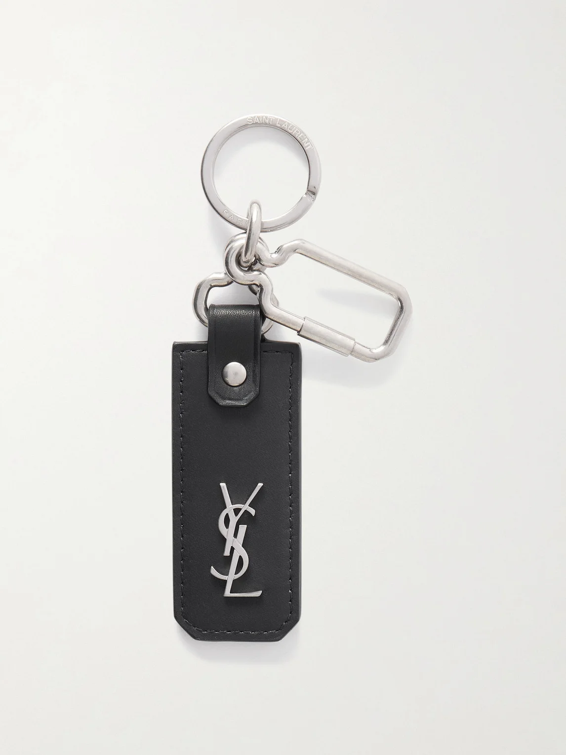 Cassandre Leather and Silver-Tone Key Fob - 1