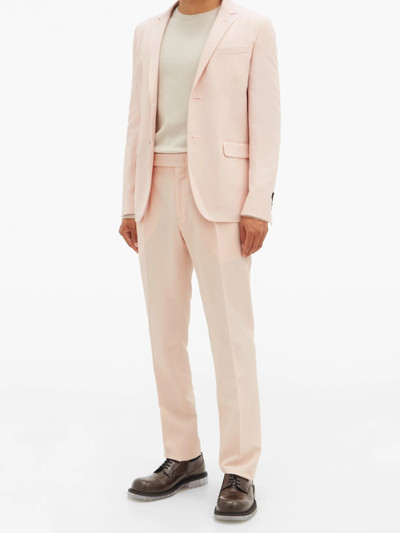 FENDI Pleated wool-blend cavalry twill suit trousers outlook