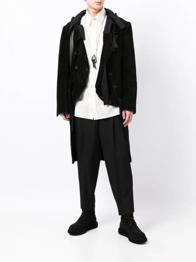 Yohji Yamamoto layered double-breasted coat outlook