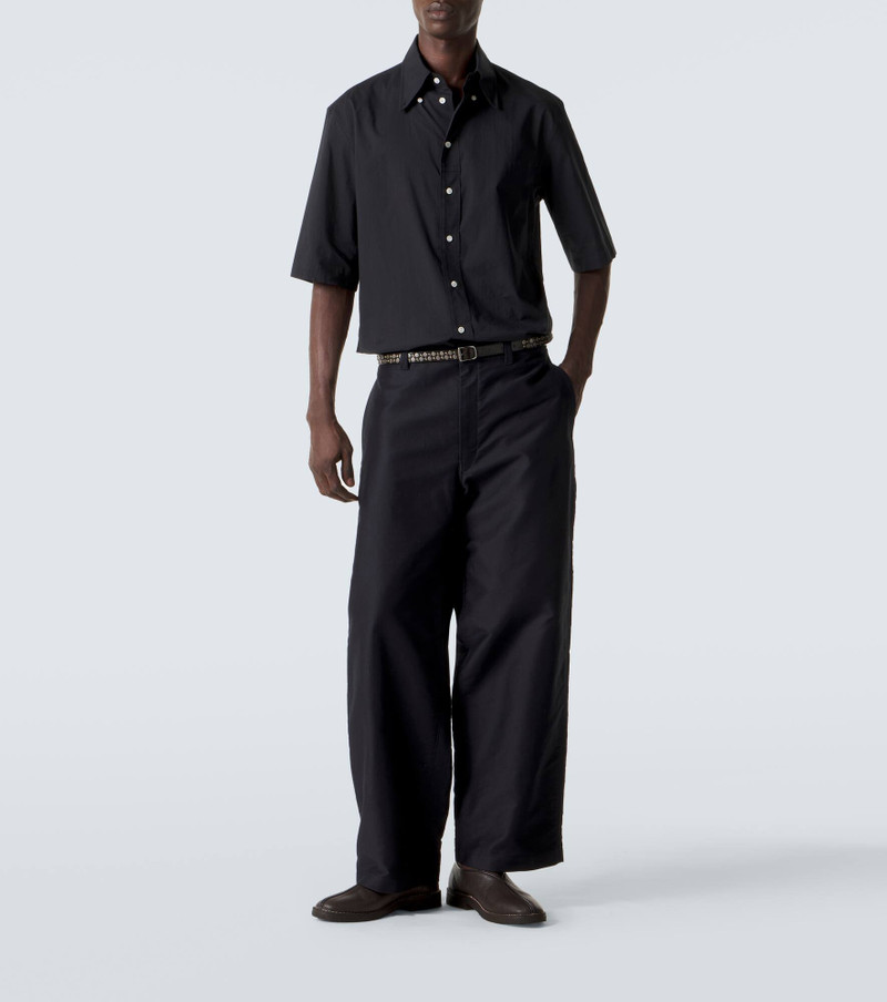 Lemaire Piped leather slip-on shoes outlook