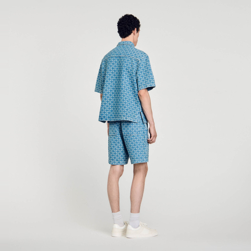 SQUARE CROSS DENIM SHIRT 6