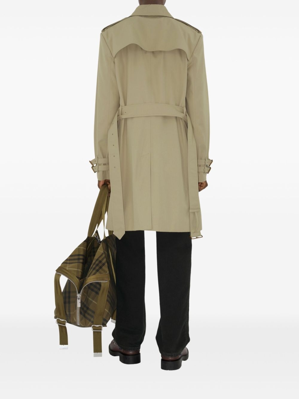 mid-length trench coat - 4