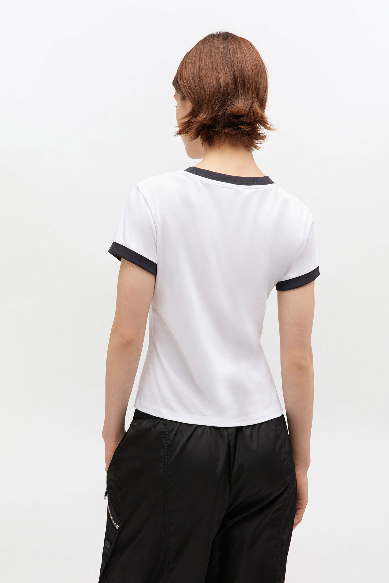 WHITE CROPPED KITTY T-SHIRT - 4