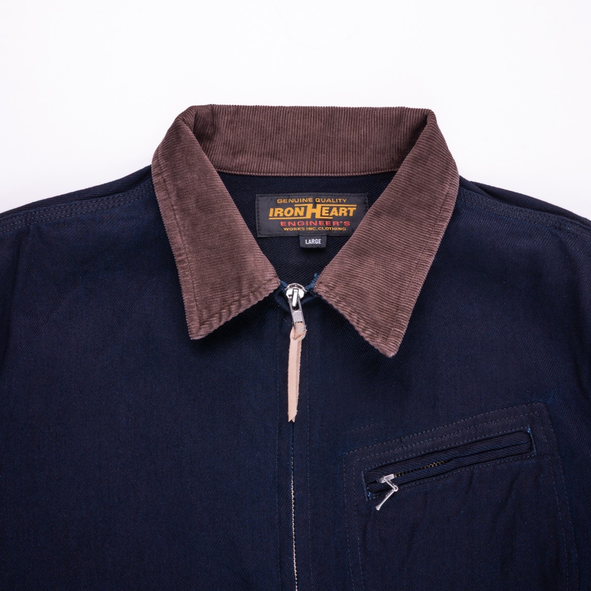 IHJ-143-IND 12oz Kersey Work Jacket - Indigo/Black - 8