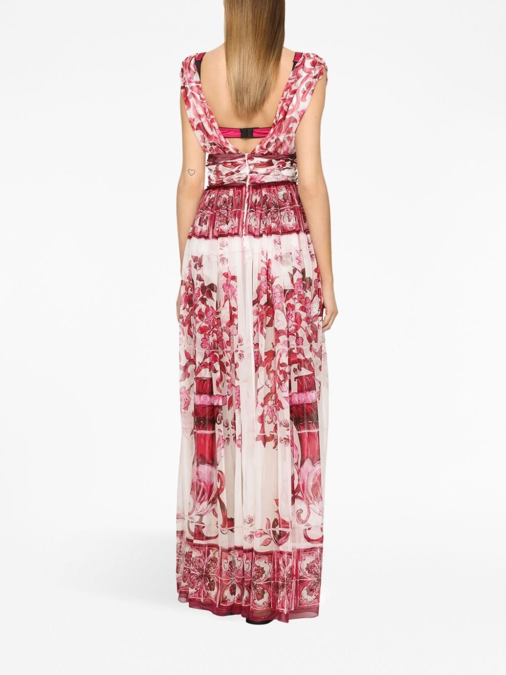 Majolica-print maxi dress - 3