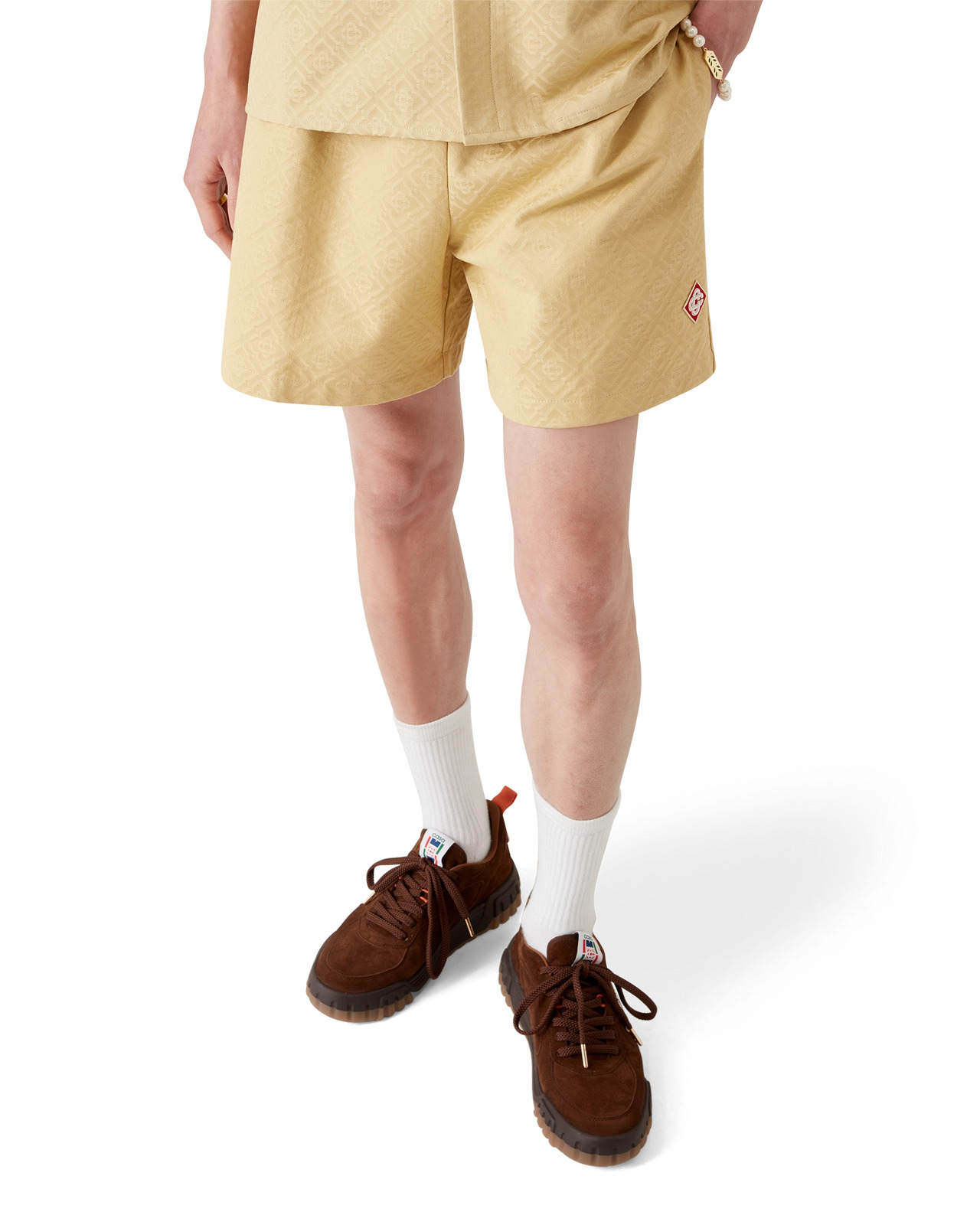 Cotton Monogram Jacquard Shorts - 4