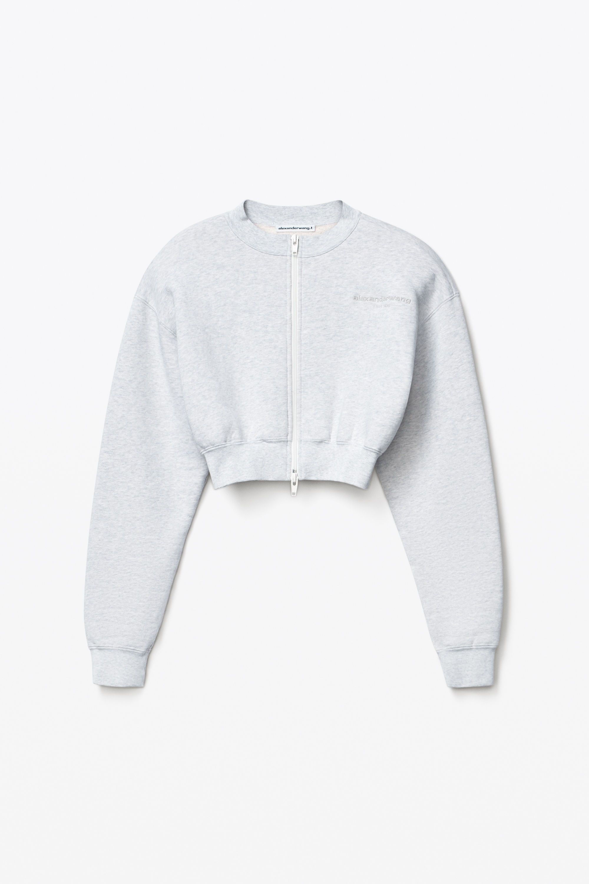 ZIP CREWNECK SWEATSHIRT IN TERRY - 1