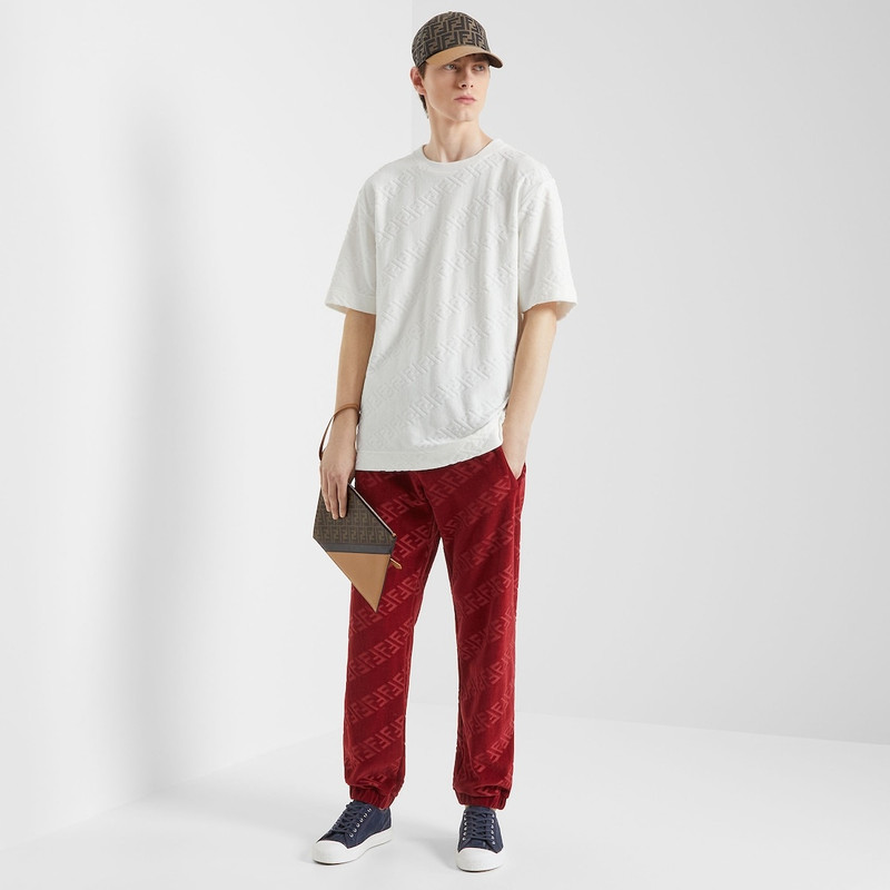 FENDI Gray fabric low-tops outlook