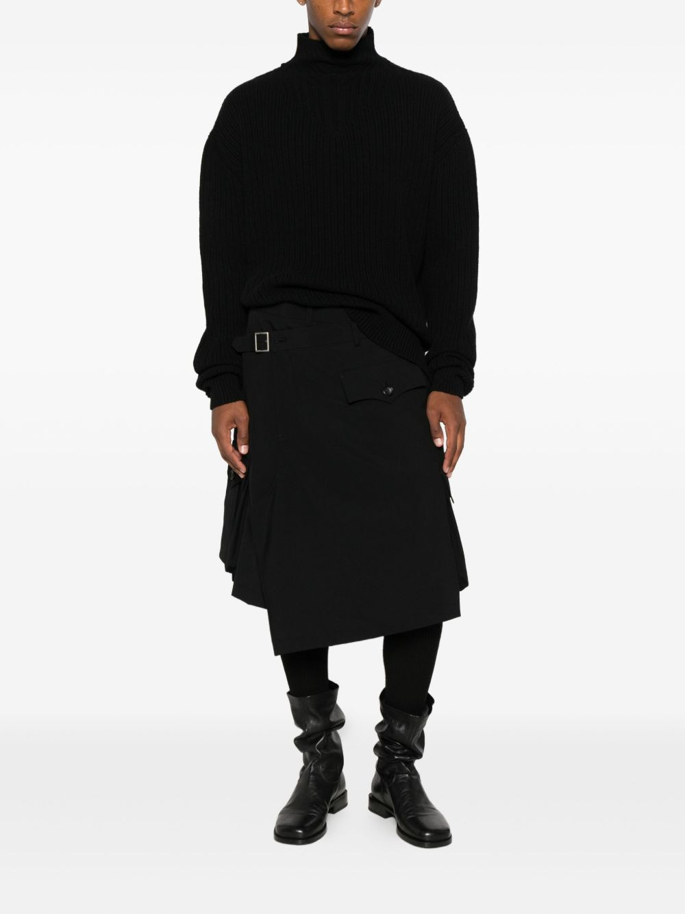 layered pocket-detail skirt - 2