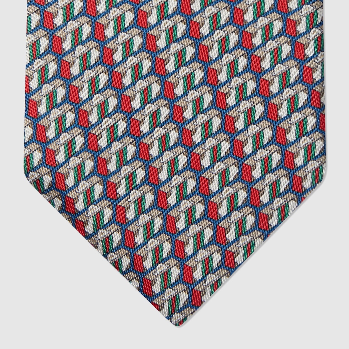 Gucci Valigeria print silk tie - 4