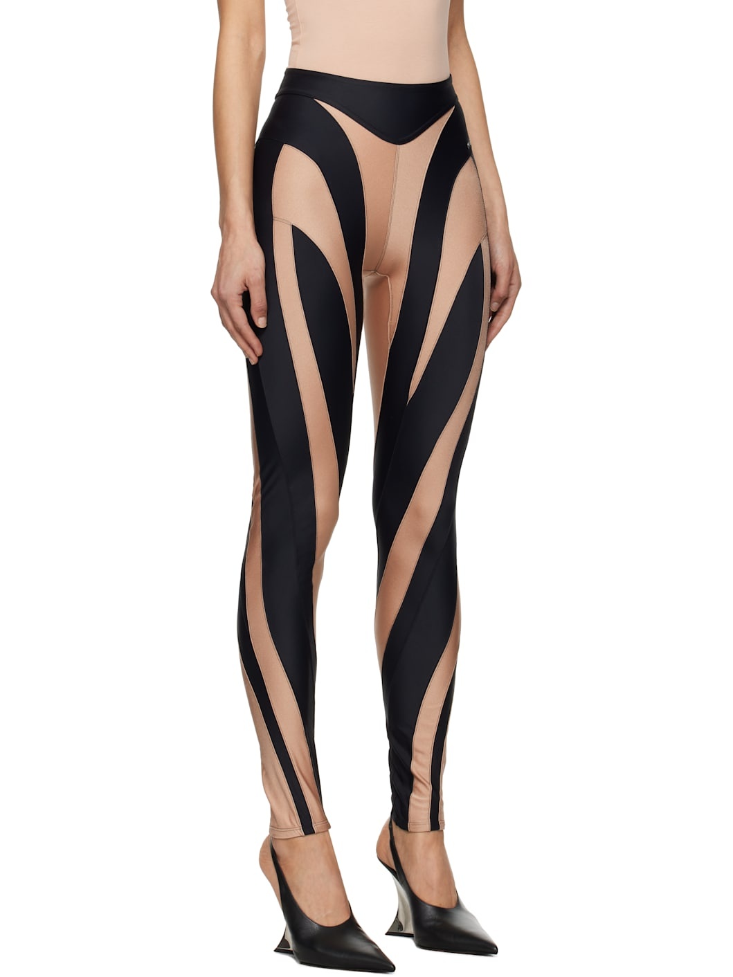 Black & Tan Spiral Leggings - 2