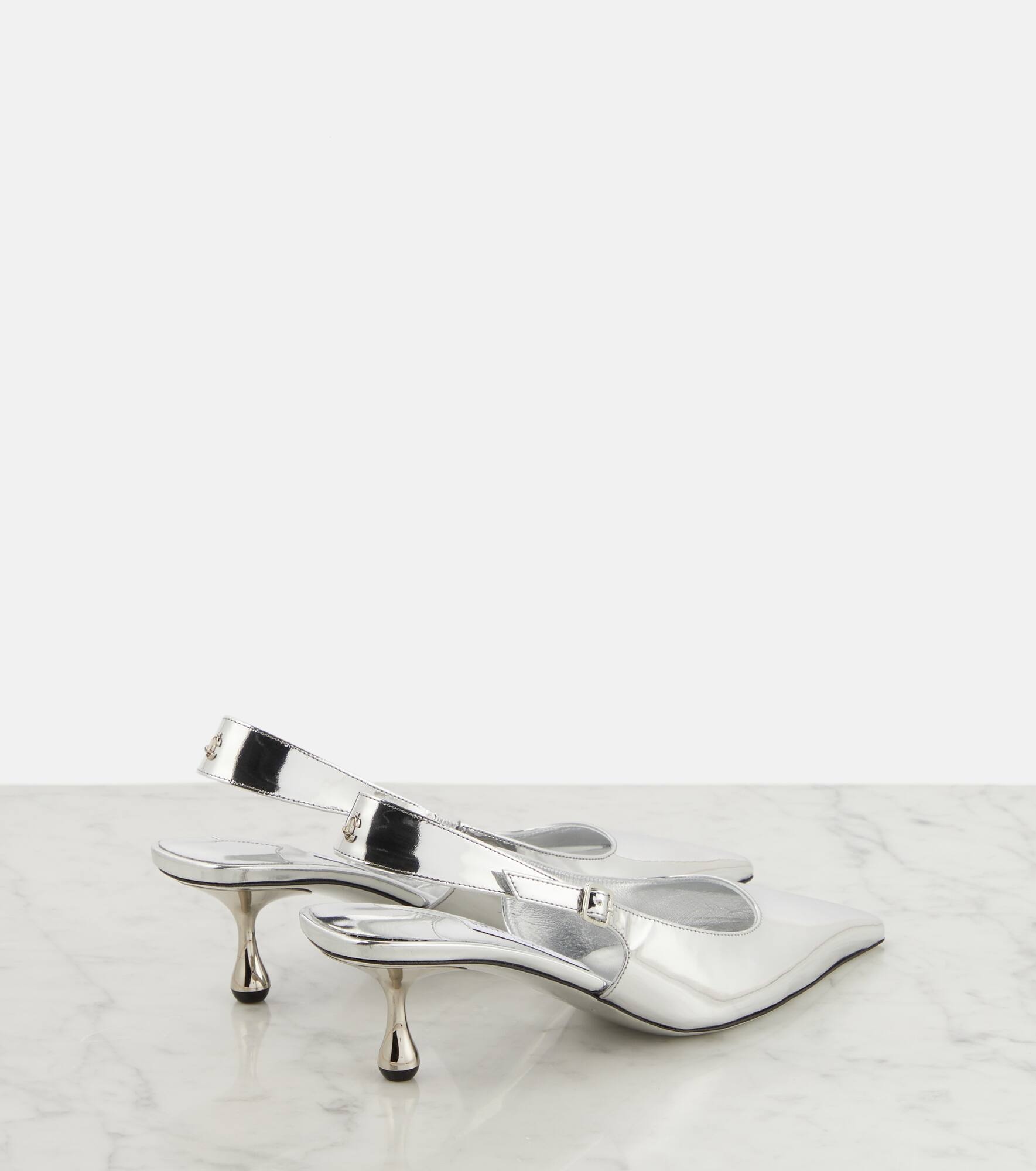 Amel metallic leather slingback pumps - 3