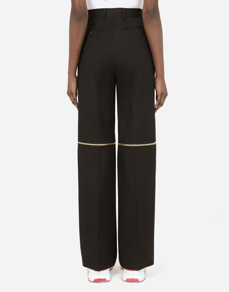 Gabardine pants with darts and zipper - 2