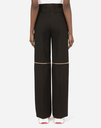 Dolce & Gabbana Gabardine pants with darts and zipper outlook