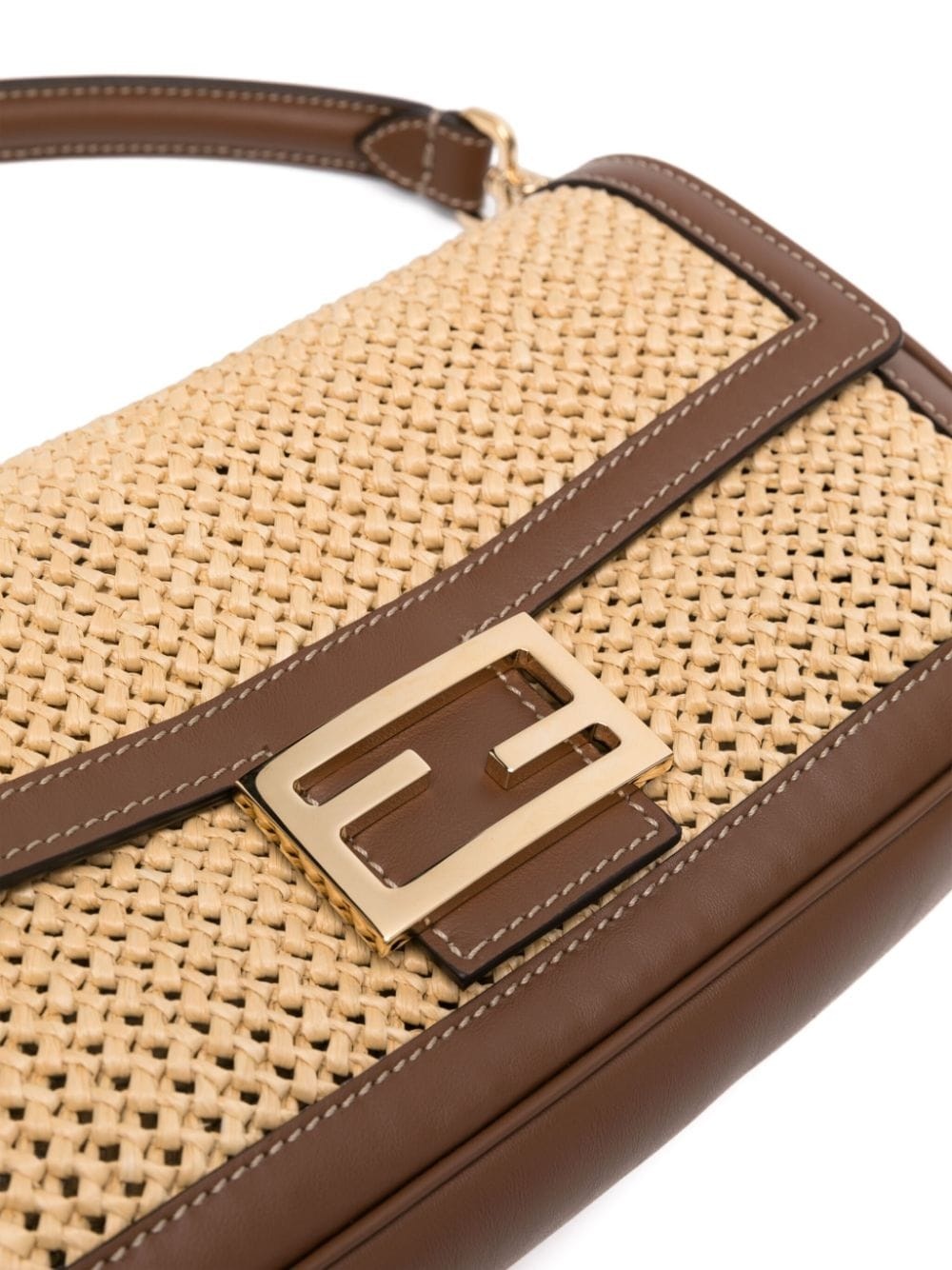 Baguette macramÃ©-detail shoulder bag - 4