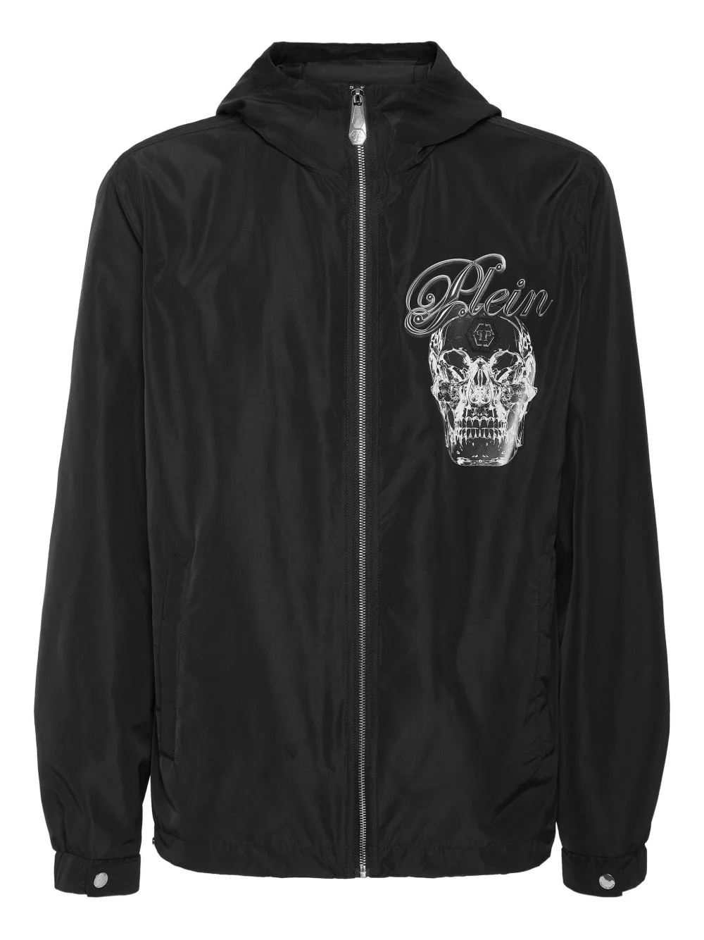 Glass Skull hooded windbreaker - 1