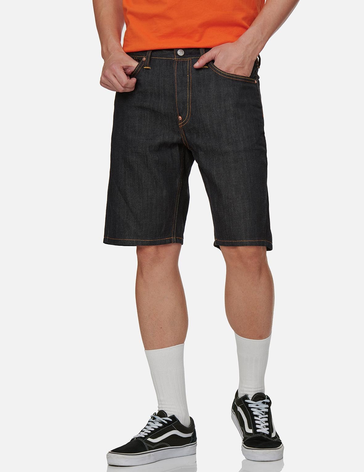 TWO-TONE LANDSCAPE DAICOCK DENIM SHORTS - 4