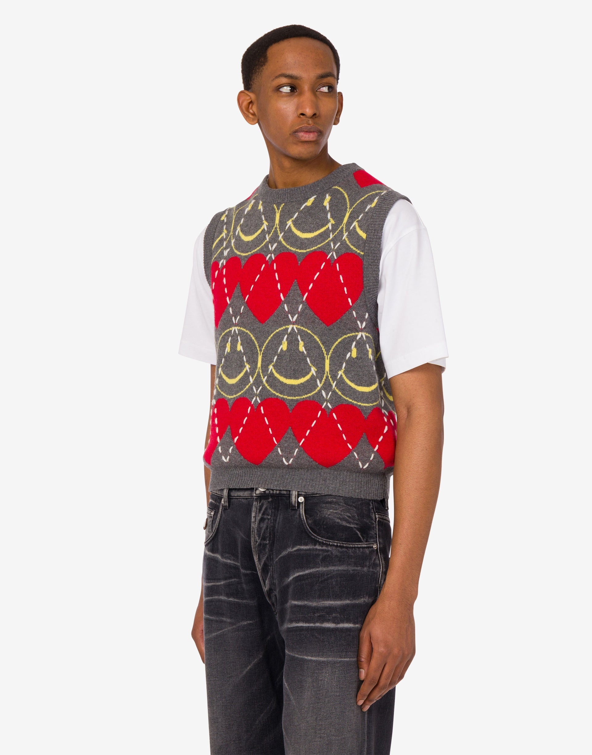 WOOL BLEND SLEEVELESS SWEATER SMILEY® - 2