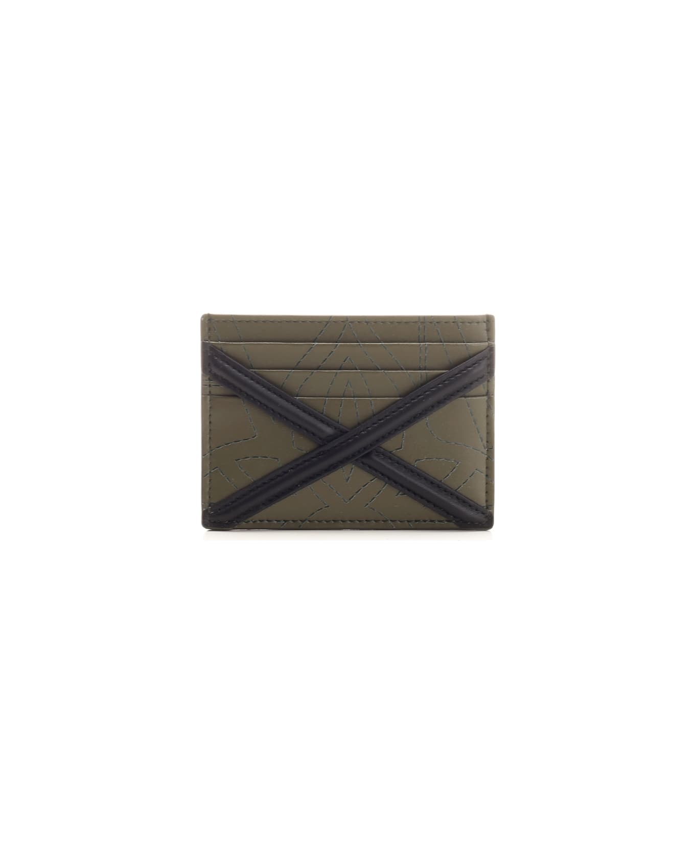 Green Leather Card Case - 1